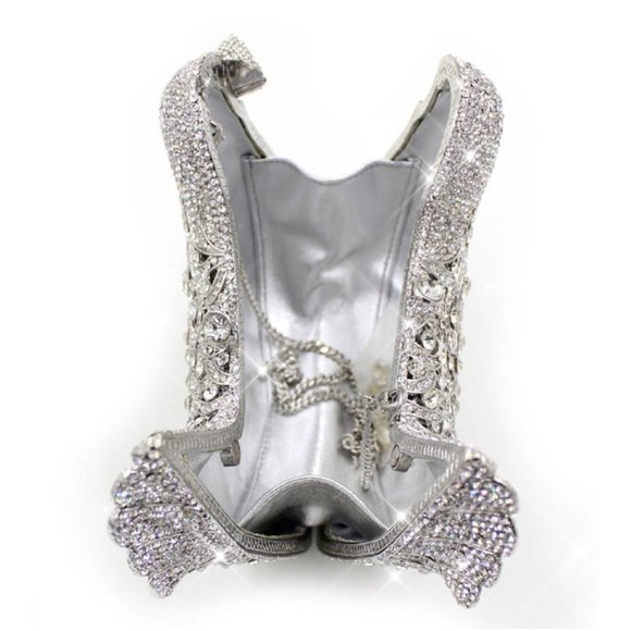 NWT Sparkling Bling Swarovski Crystal Rhinestone Bird Clutch Purse + FRE… - Picture 17 of 17